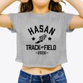 Hasan Prep & Leadership School Track and Field Women's Crop Top additional view 3