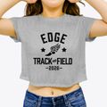 Edge Charter School Child & Family Track and Field Women's Crop Top additional view 3