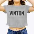 Vinton Iowa Classic Block Women's Crop Top additional view 3