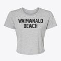 Waimanalo Beach Hawaii Classic Block Women's Crop Top additional view 1