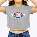Mashpee Neck Massachusetts Diamond Star Women's Crop Top additional view 3