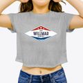 Willmar Minnesota Diamond Star Women's Crop Top additional product view 3