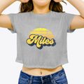 Miles Iowa Sublime Sunset Women's Crop Top additional view 3