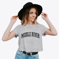 Middle River Minnesota Varsity Women's Crop Top additional product view 2