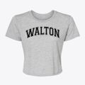 Walton Nebraska Varsity Women's Crop Top additional view 1