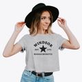 Windsor Massachusetts Star Women's Crop Top additional view 2