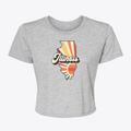 Illinois Retro Art Women's Crop Top additional product view 1