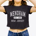 Mendham New Jersey Classic Established Women's Crop Top additional product view 3