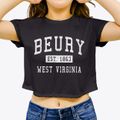 Beury West Virginia Classic Established Women's Crop Top additional view 3