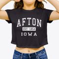 Afton Iowa Classic Established Women's Crop Top additional view 3