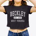 Beckley West Virginia Classic Established Women's Crop Top additional view 3