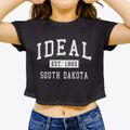 Ideal South Dakota Classic Established Women's Crop Top additional view 3