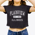 Plainview Illinois Classic Established Women's Crop Top additional product view 3