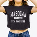 Mascoma New Hampshire Classic Established Women's Crop Top additional view 3