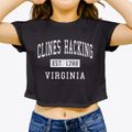 Clines Hacking Virginia Classic Established Women's Crop Top additional product view 3