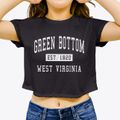 Green Bottom West Virginia Classic Established Women's Crop Top additional view 3