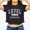 Level Nebraska Classic Established Women's Crop Top additional product view 3