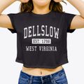 Dellslow West Virginia Classic Established Women's Crop Top additional view 3