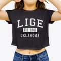 Lige Oklahoma Classic Established Women's Crop Top additional product view 3