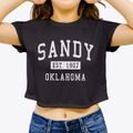 Sandy Oklahoma Classic Established Women's Crop Top additional product view 3