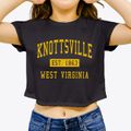 Knottsville West Virginia Classic Established Women's Crop Top additional view 3