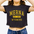Merna Wyoming Classic Established Women's Crop Top additional view 3