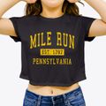 Mile Run Pennsylvania Classic Established Women's Crop Top additional view 3