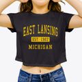 East Lansing Michigan Classic Established Women's Crop Top additional view 3
