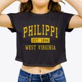 Philippi West Virginia Classic Established Women's Crop Top additional view 3