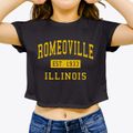 Romeoville Illinois Classic Established Women's Crop Top additional view 3