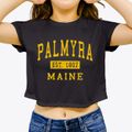 Palmyra Maine Classic Established Women's Crop Top additional view 3