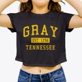 Gray Tennessee Classic Established Women's Crop Top additional view 3