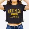 Bartelso Illinois Classic Established Women's Crop Top additional view 3