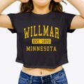 Willmar Minnesota Classic Established Women's Crop Top additional product view 3