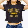 Pine Hill Maine Classic Established Women's Crop Top additional view 3