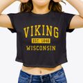 Viking Wisconsin Classic Established Women's Crop Top additional view 3