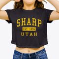 Sharp Utah Classic Established Women's Crop Top additional product view 3
