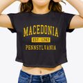 Macedonia Pennsylvania Classic Established Women's Crop Top additional view 3