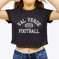 Val Verde Christian Academy Classic Football Women's Crop Top additional view 3