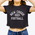 New Creek Primary School Classic Football Women's Crop Top additional view 3