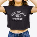 Cook County Juvenile Center Classic Football Women's Crop Top additional view 3