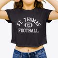 Saint Thomas The Apostle School Classic Football Women's Crop Top additional view 3