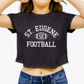 Saint Eugene School Classic Football Women's Crop Top additional view 3