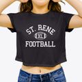 Saint Rene Student Council Classic Football Women's Crop Top additional view 3