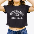 Berchmans Academy Classic Football Women's Crop Top additional view 3