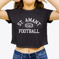 St. Amant Primary Classic Football Women's Crop Top additional view 3
