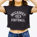 Mccaskey High School Classic Football Women's Crop Top additional view 3