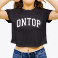 Ontop Alternative School Varsity Arch Women's Crop Top additional view 3