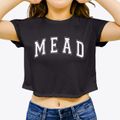 M E A D Alternative Varsity Arch Women's Crop Top additional view 3