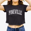 Pineville Middle School Varsity Arch Women's Crop Top additional view 3